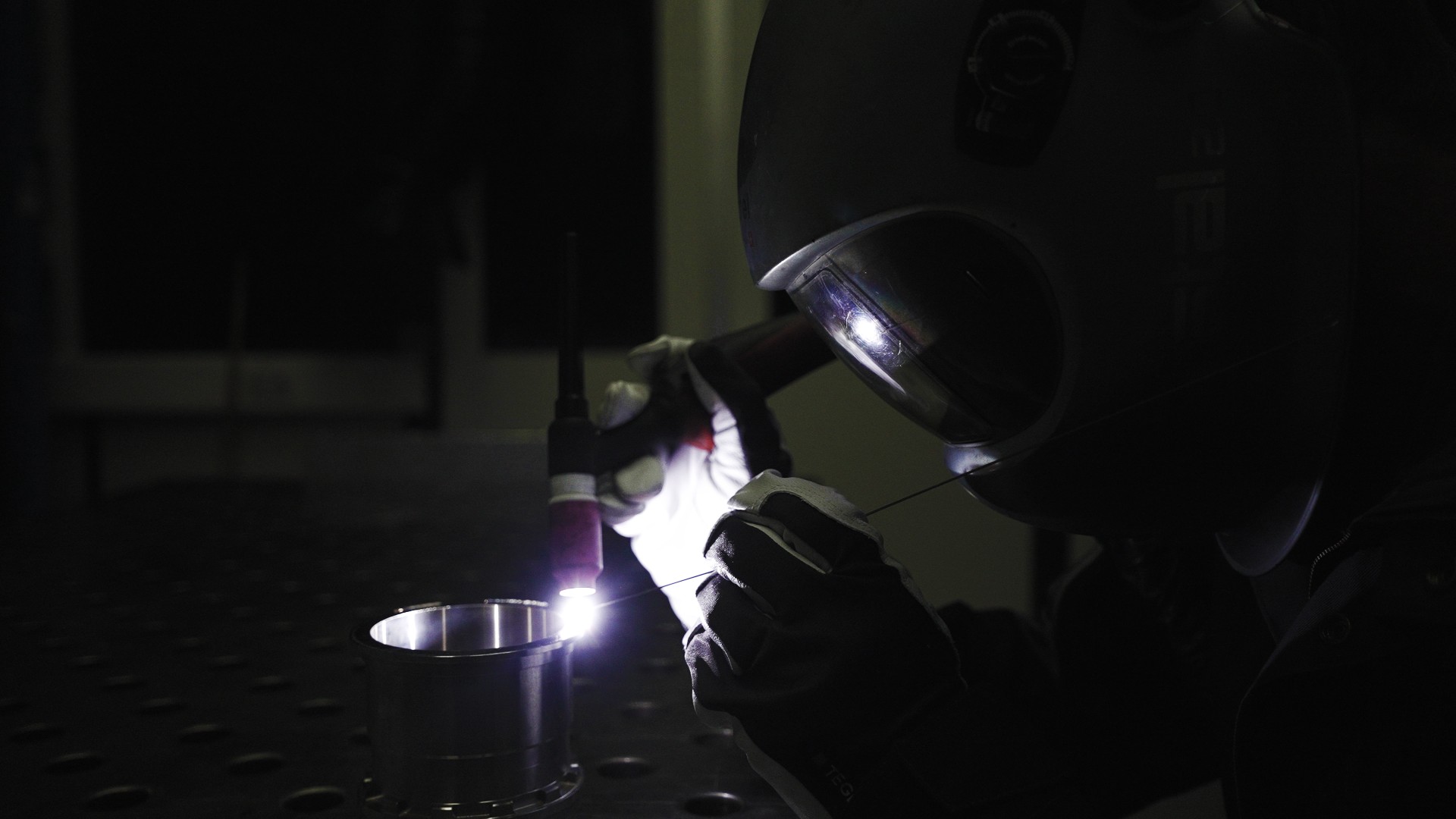 Electric arc during TIG welding